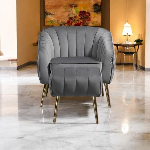 Stafford Accent Chair with Metal Legs