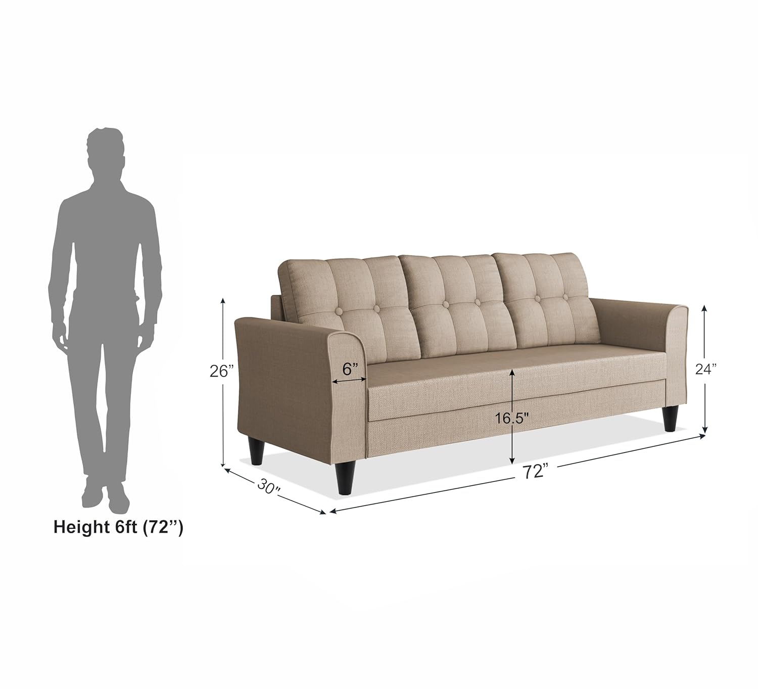 Flavie 3 Seater Sofa