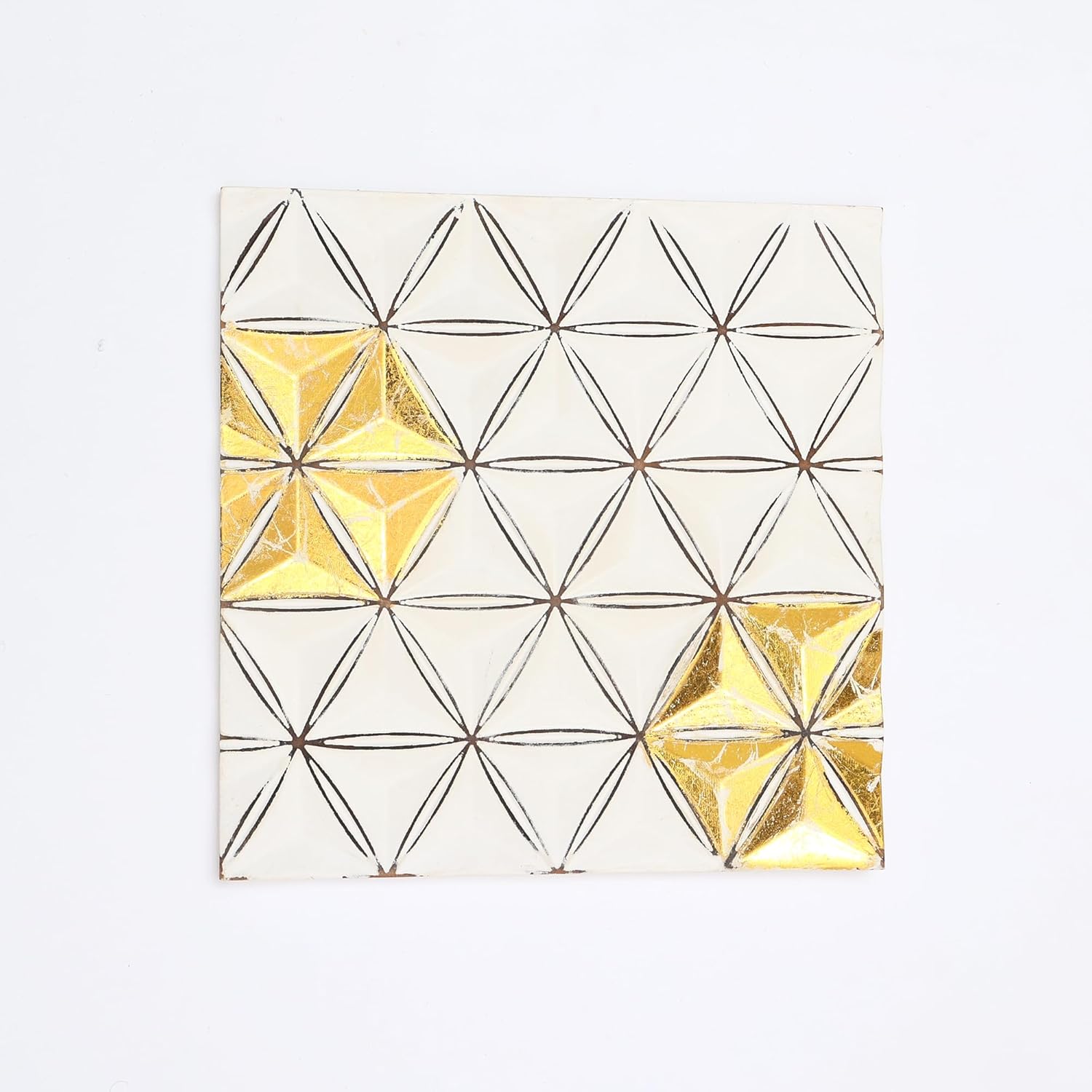 Zion Diamond Flower Carved Wall Panel