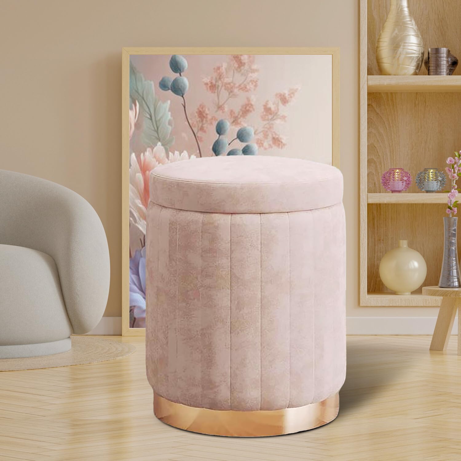 Aria Cozy Velvet Ottoman