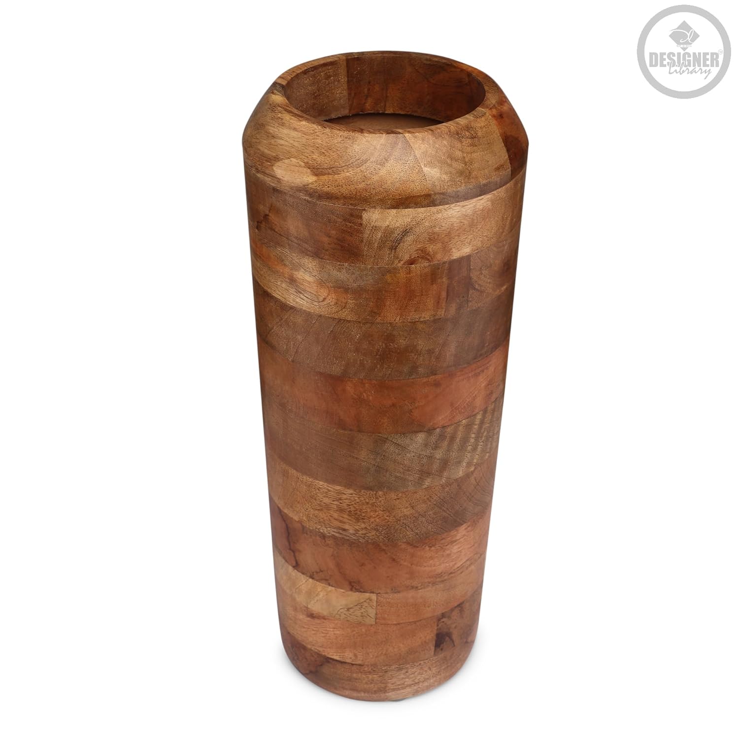 Ivory Handmade Wooden Flower Vase