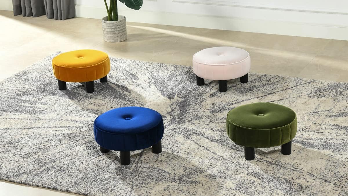 Jessica Velvet Ottoman Stool