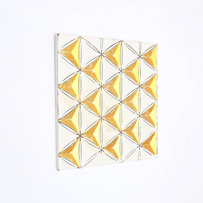 Zion Diamond Flower Carved Wall Panel