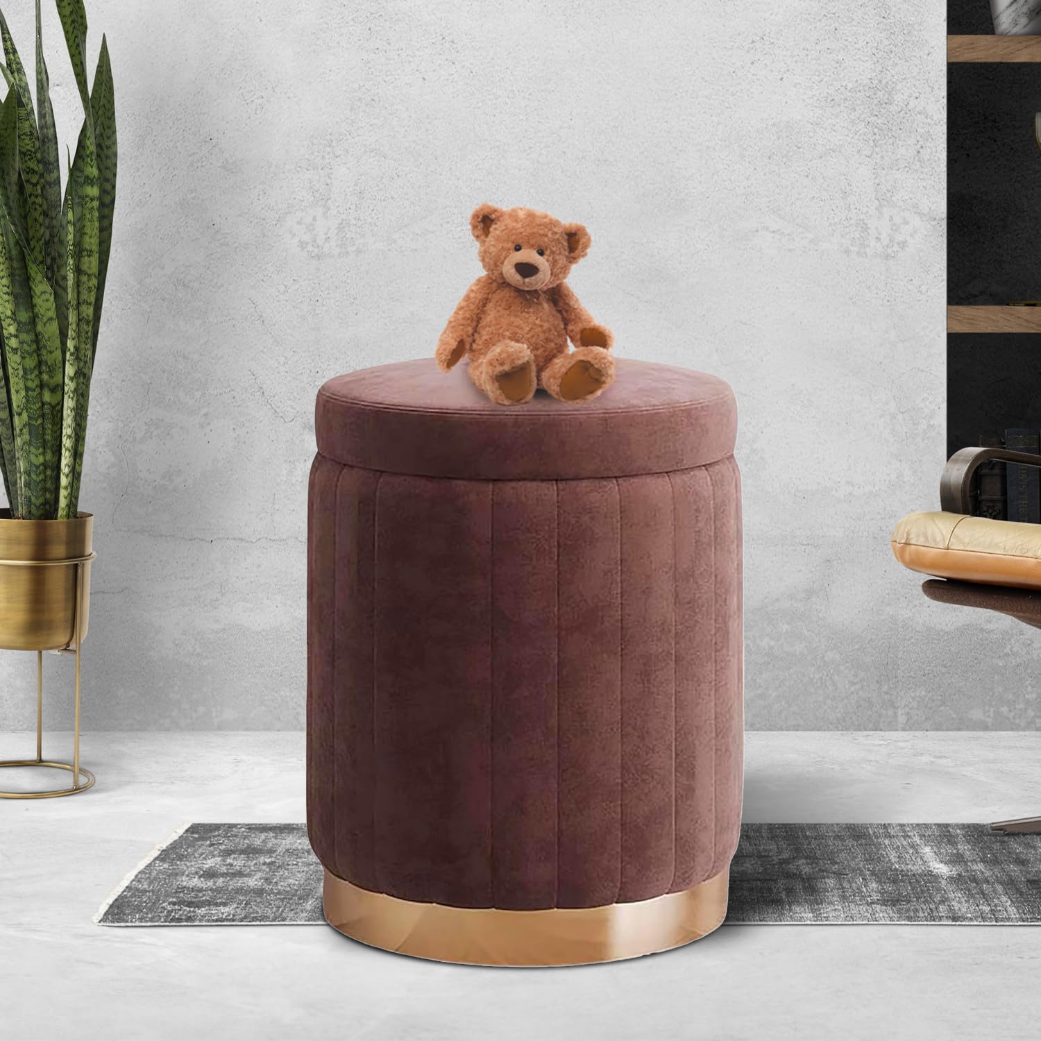 Aria Cozy Velvet Ottoman