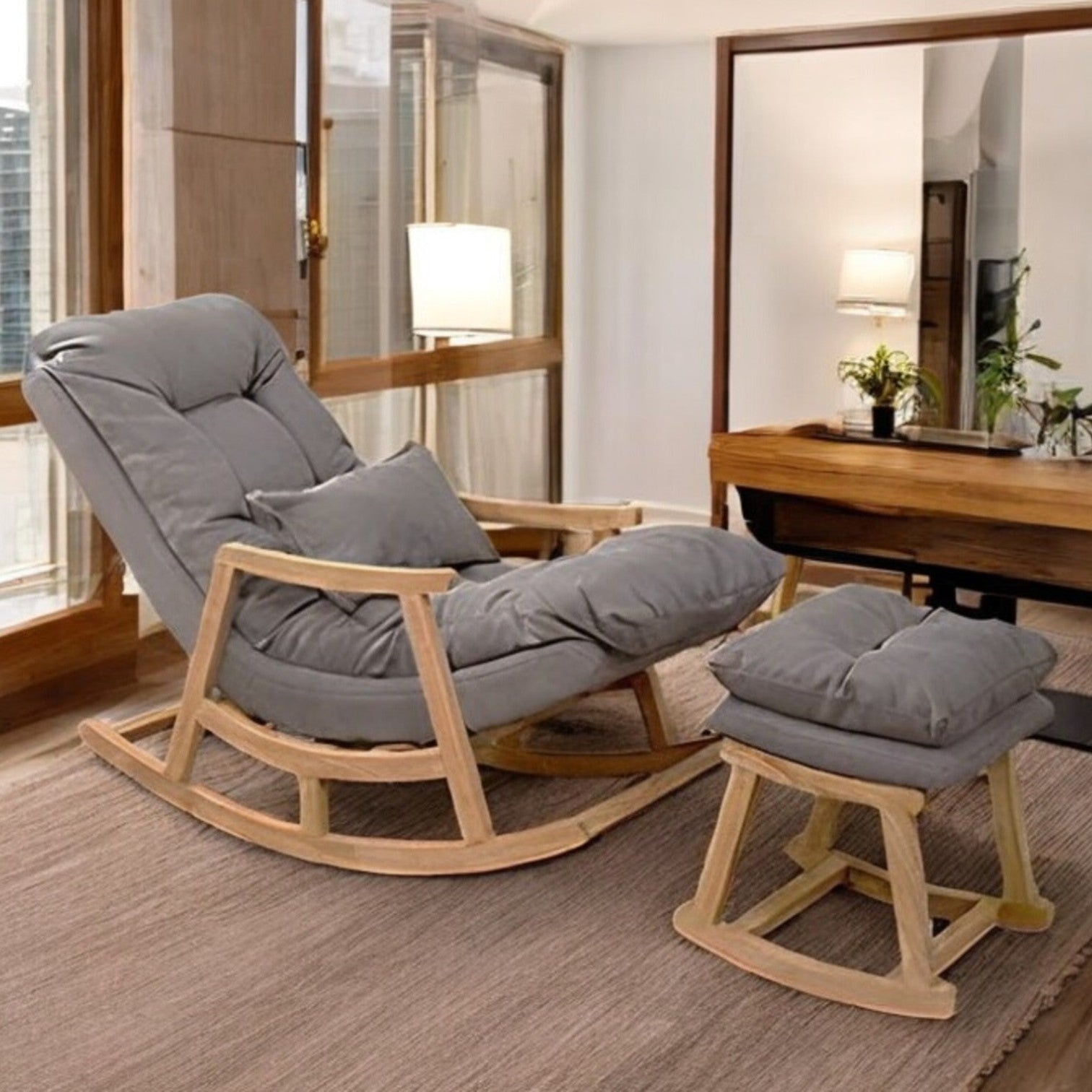 Aiden Wooden Rocking Chair