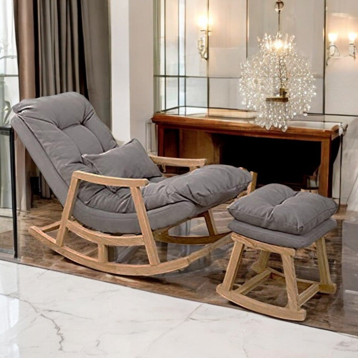 Aiden Wooden Rocking Chair