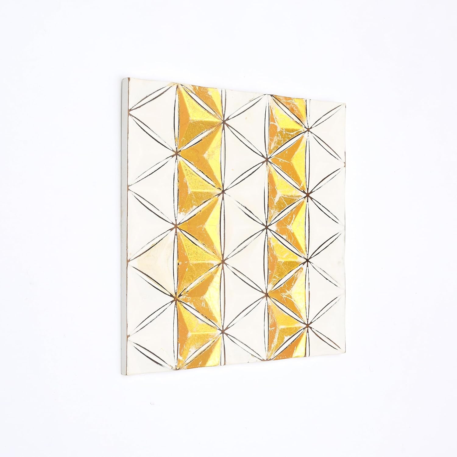 Zion Diamond Flower Carved Wall Panel