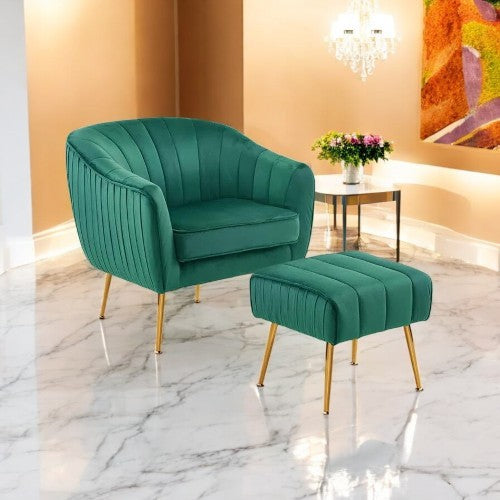 Stafford Accent Chair with Metal Legs