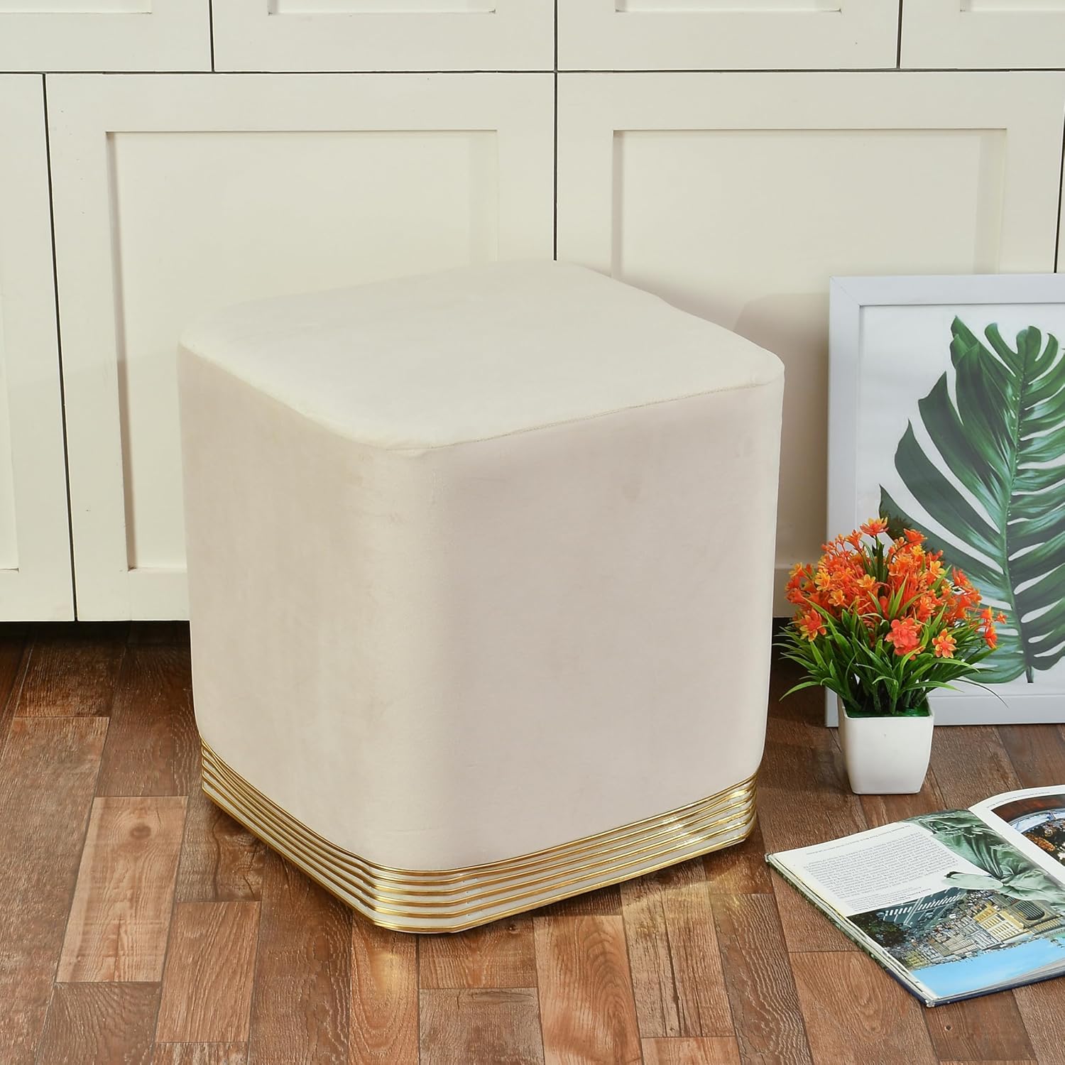 Madison Velvet Ottoman