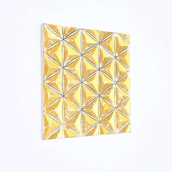 Zion Diamond Flower Carved Wall Panel