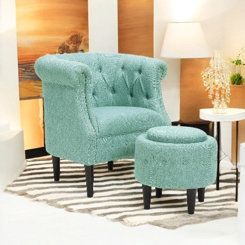 Nicole Accent Chair with Ottoman