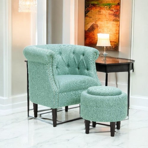 Nicole Accent Chair with Ottoman