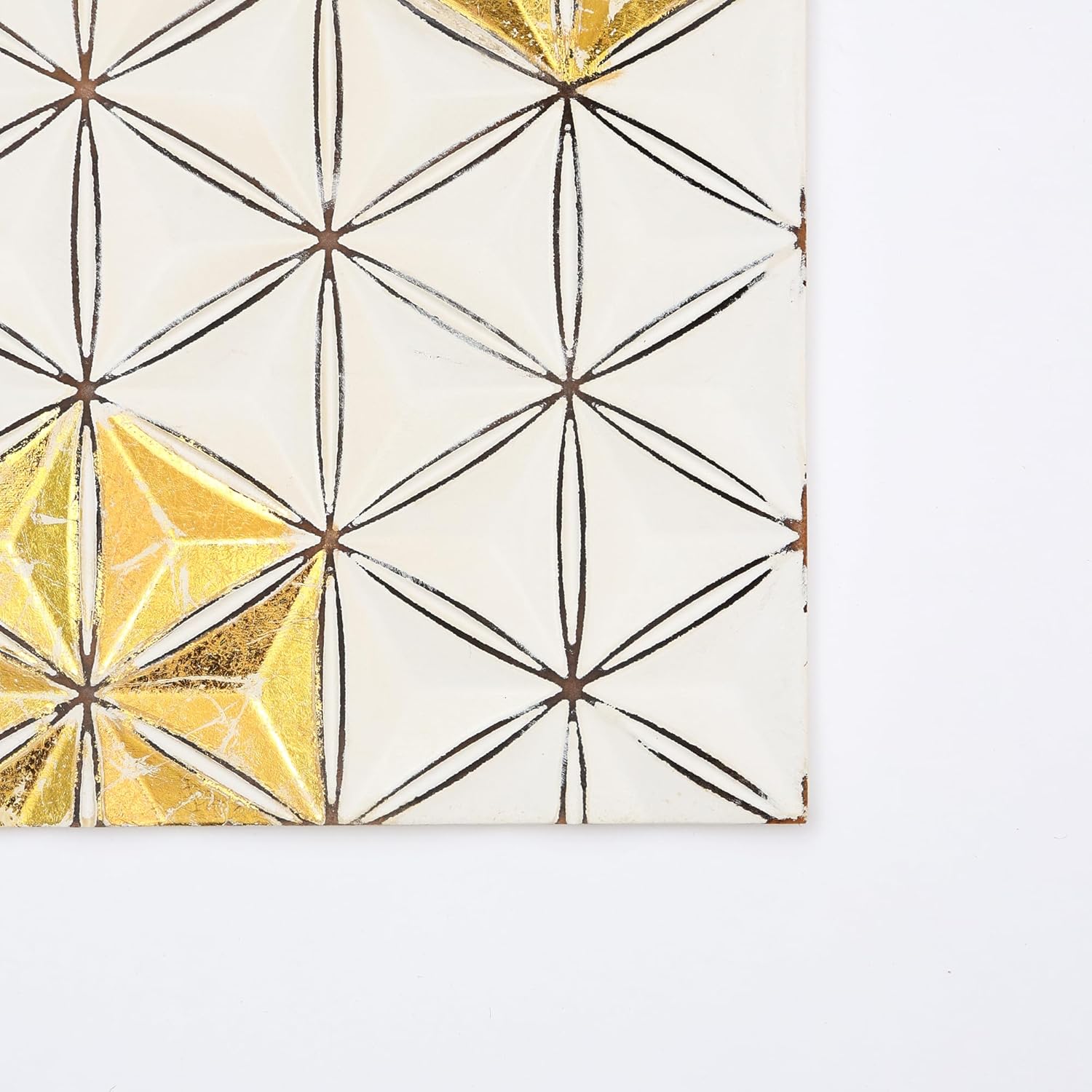 Zion Diamond Flower Carved Wall Panel