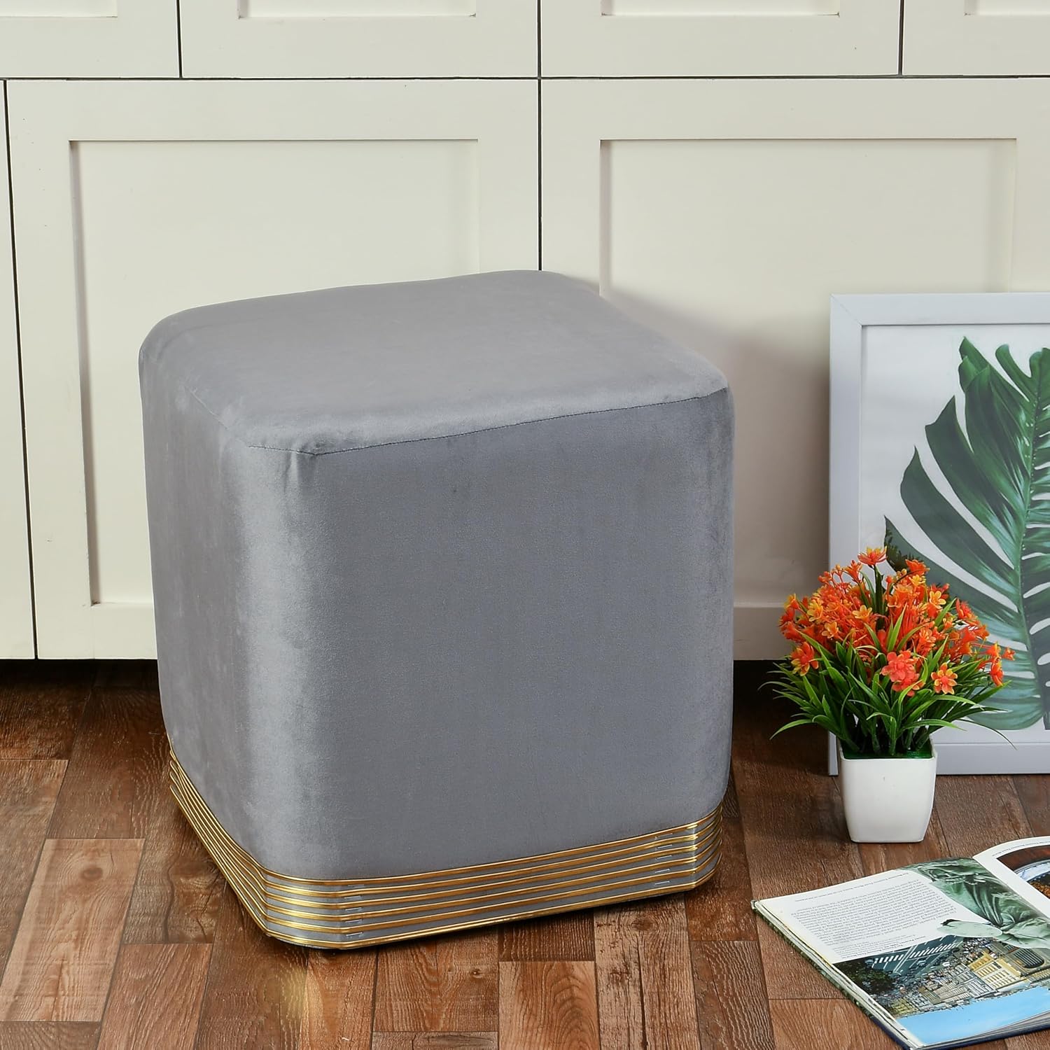Madison Velvet Ottoman