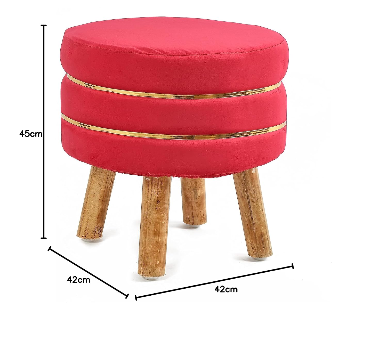 Ava Velvet Ottoman Stool