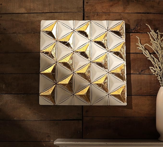 Zion Diamond Flower Carved Wall Panel
