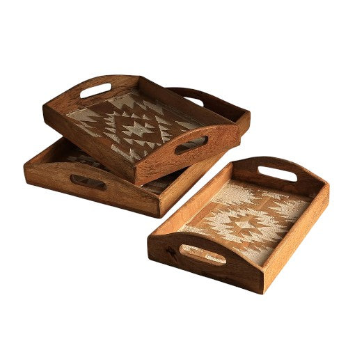 Tribal Carved Decorative Serving Tray
