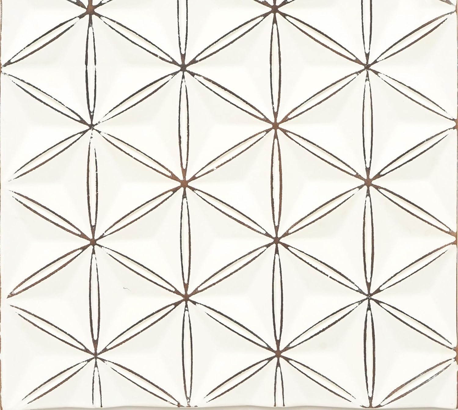 Zion Diamond Flower Carved Wall Panel