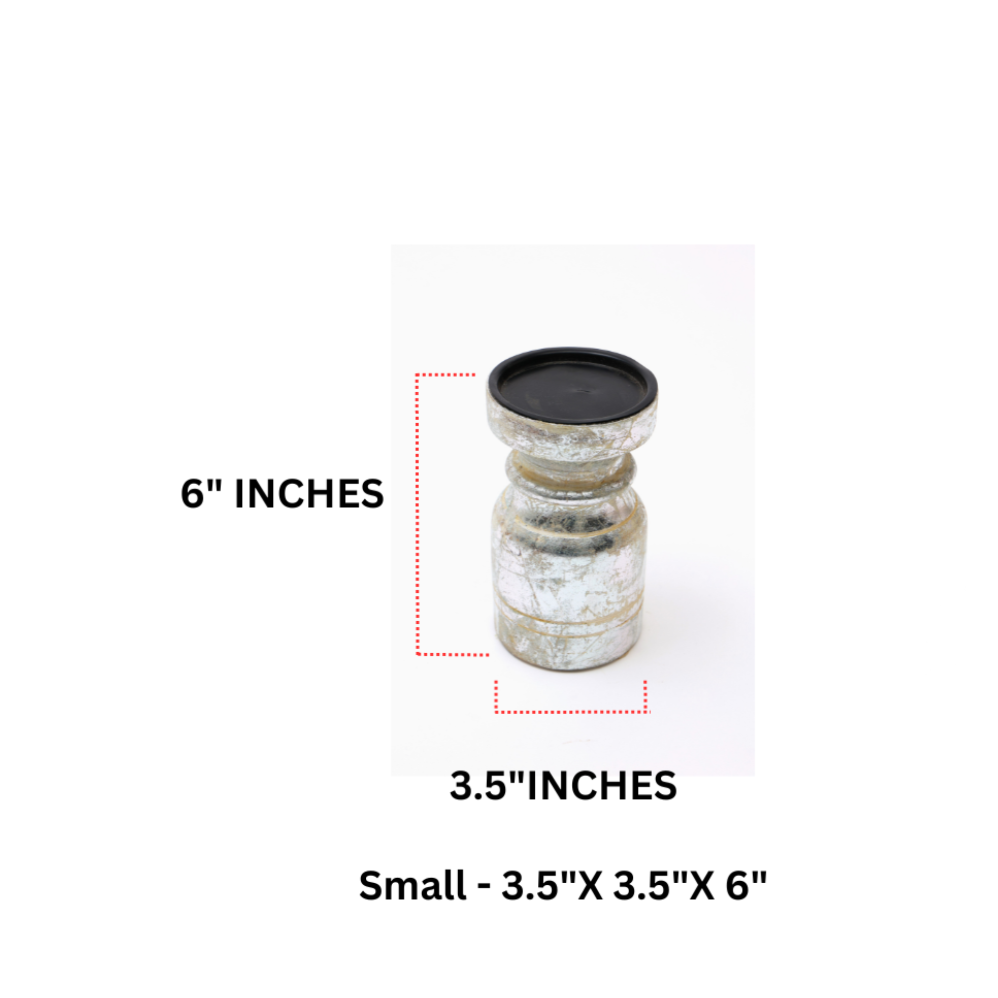 Nyla Silver Candle Holder