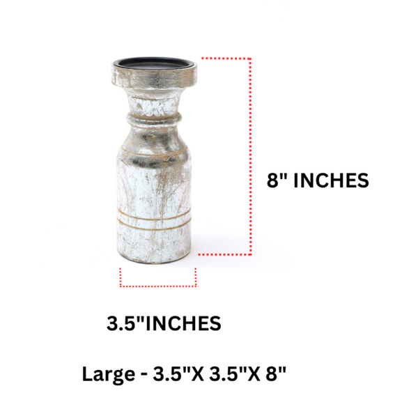 Nyla Silver Candle Holder