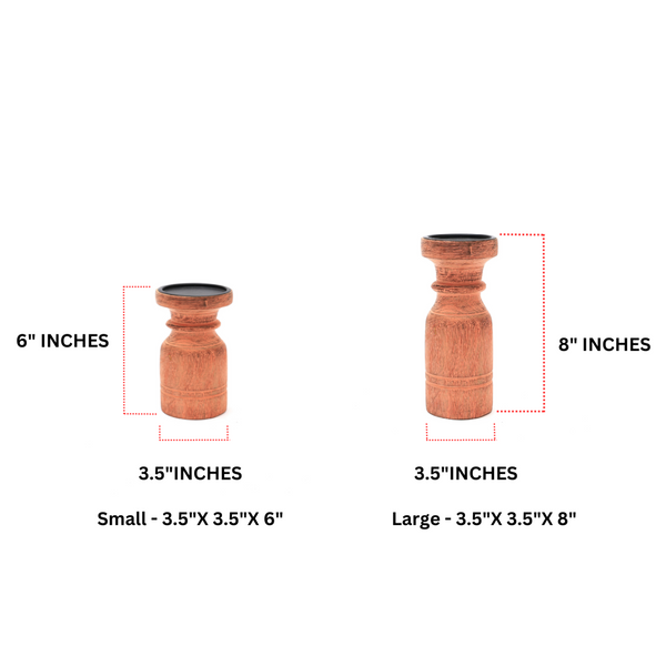 Nyla Orange Candle holder