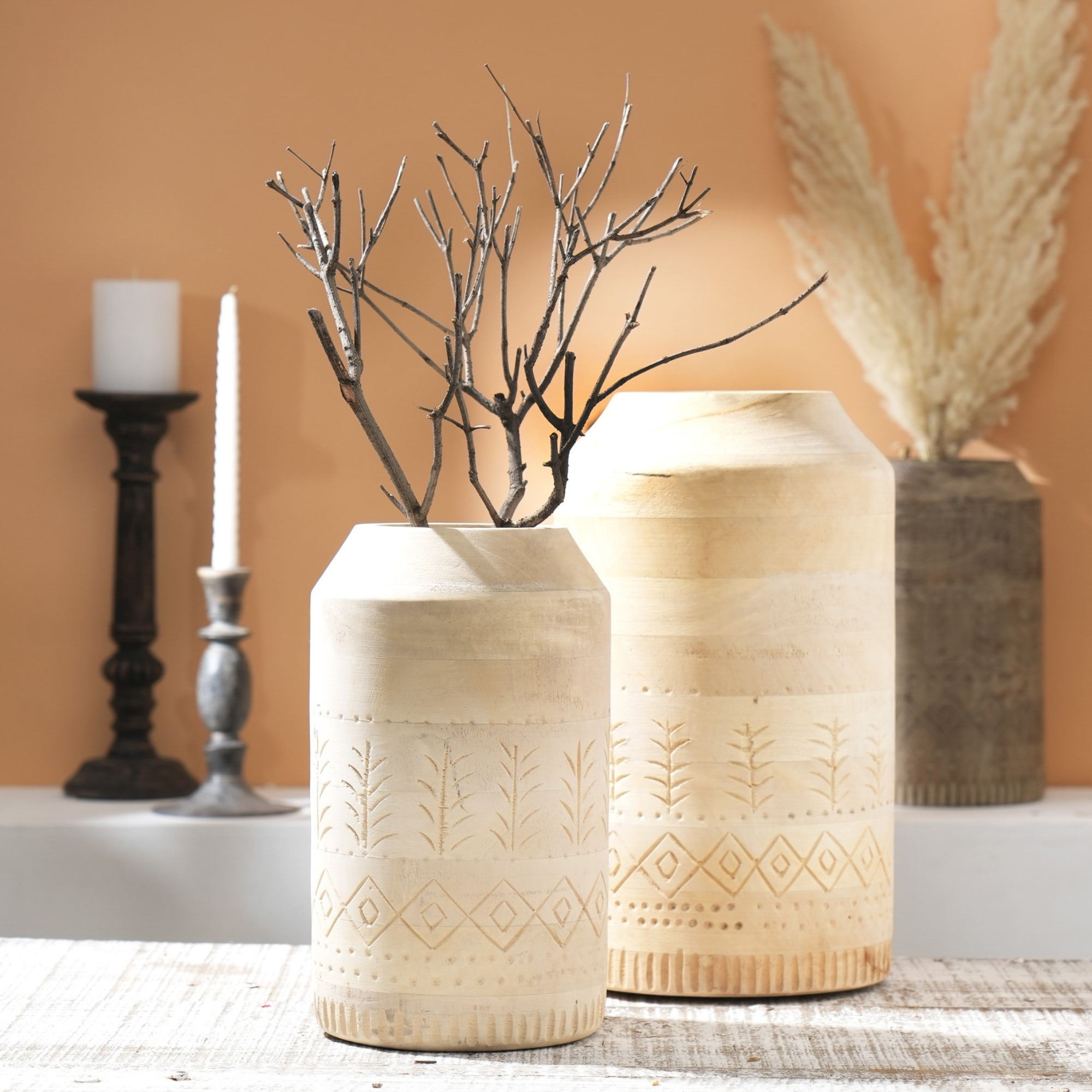 Rooh Handmade Wooden Vase