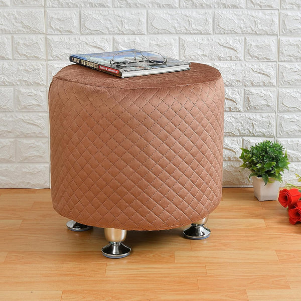 Ryan Plush Round Ottoman