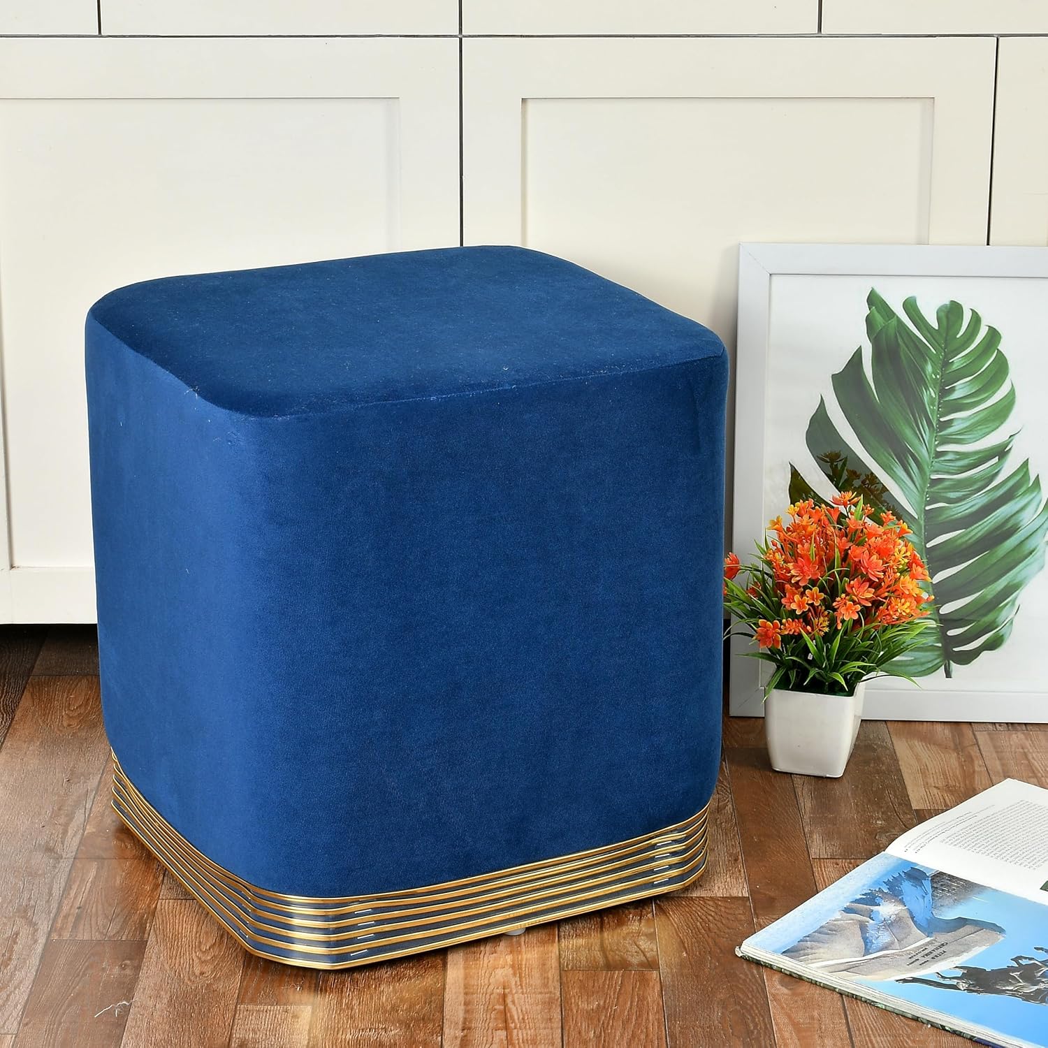 Madison Velvet Ottoman