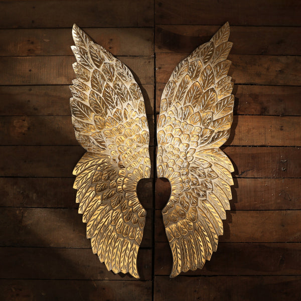 Samuel Decorative 2 Angel Wings (Golden & White)