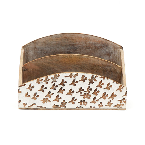 Hand Carved Table Magazine Stand