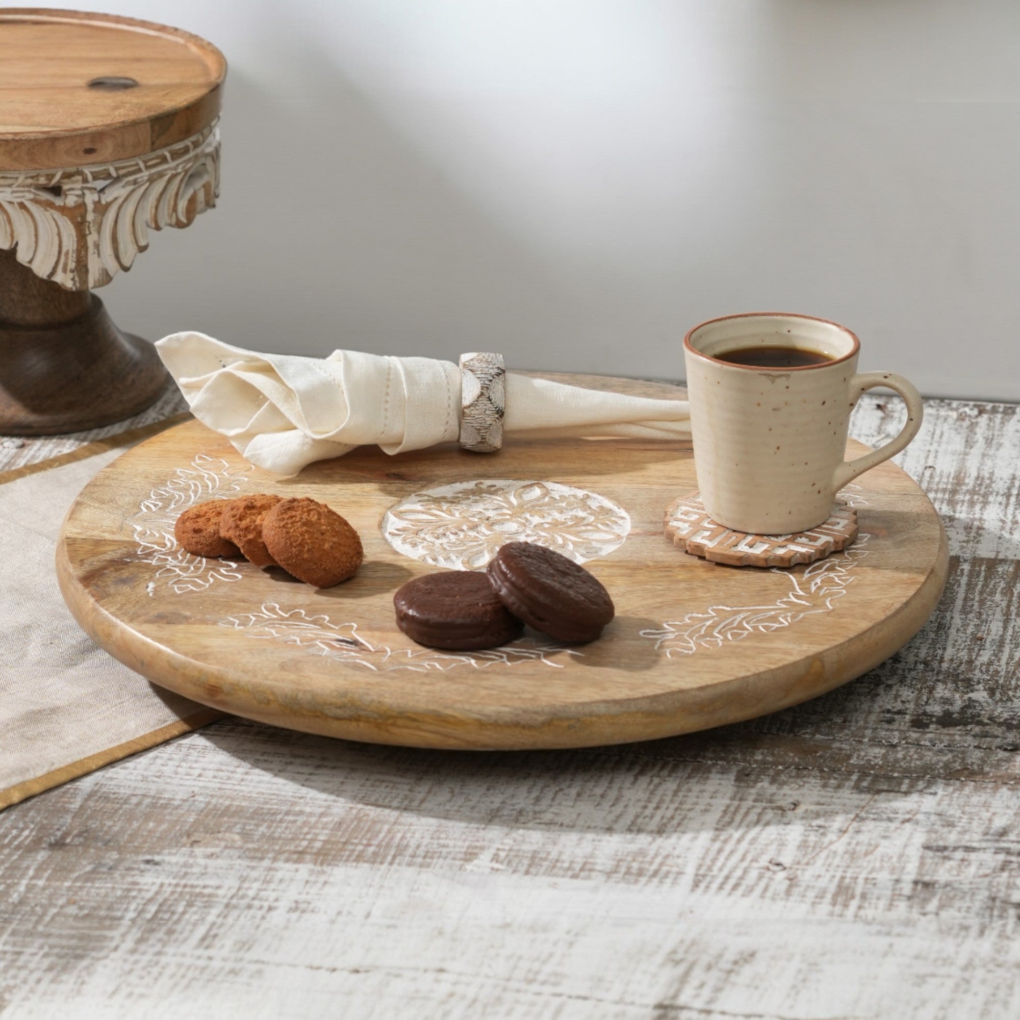 18 Inch Round Serving Lazy Susan/Cake Stand