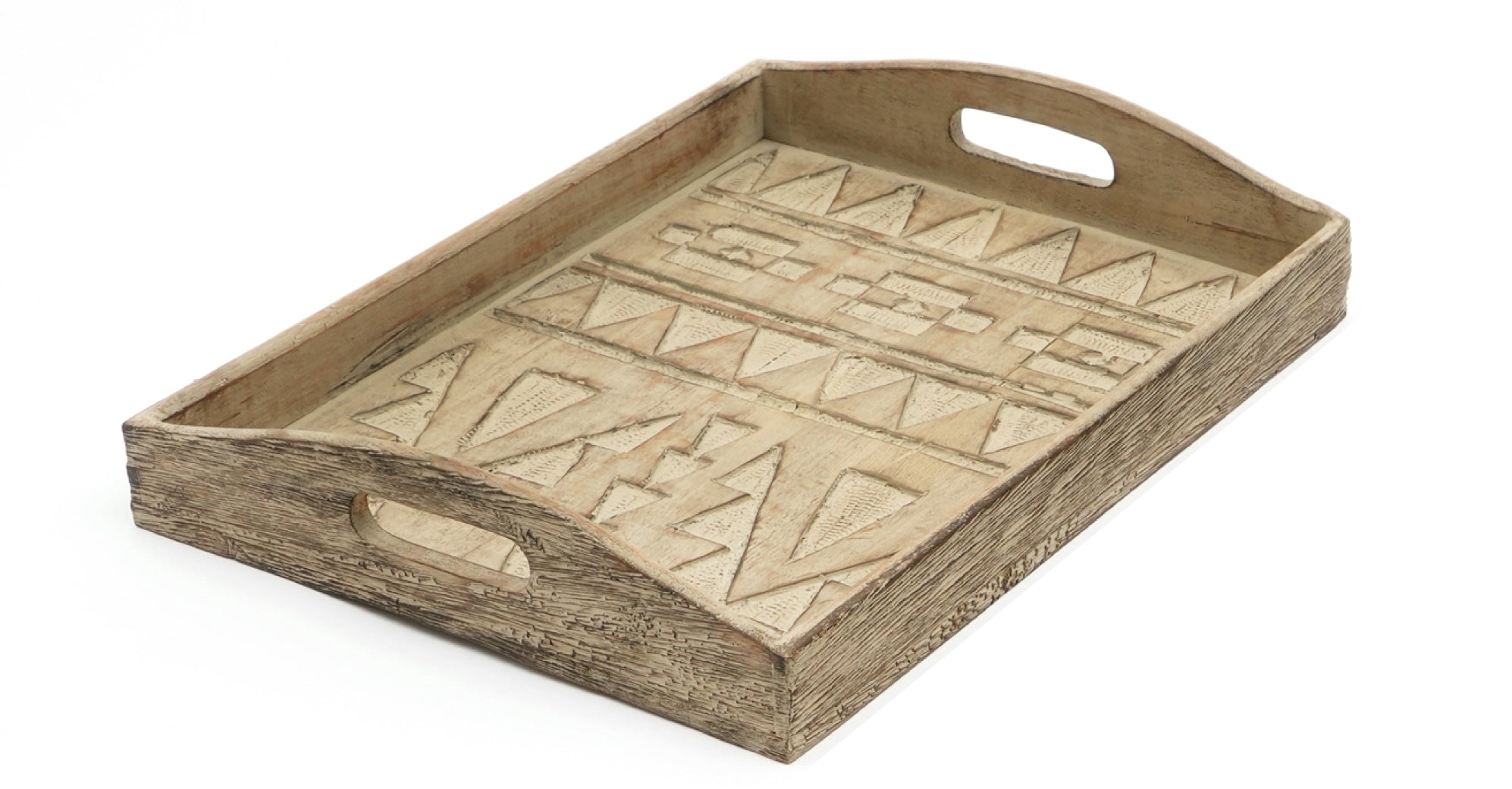 Tribal Carved Decorative Serving Tray