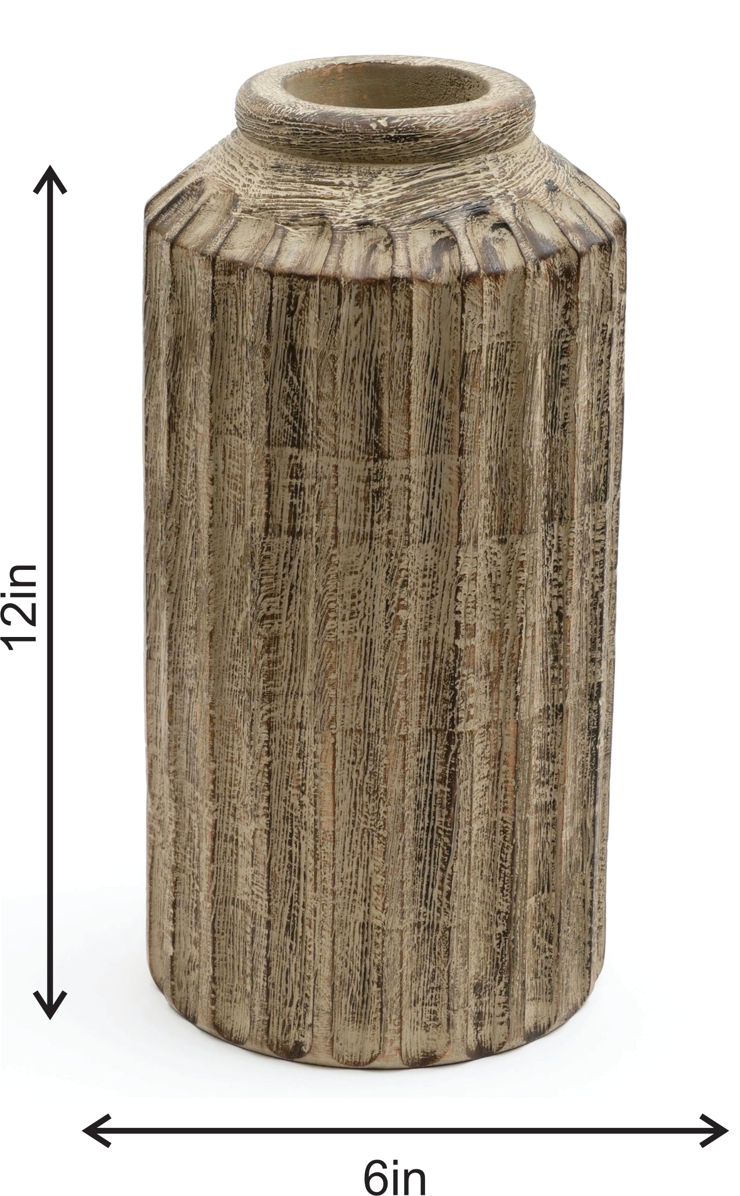 Fred Handmade Mango Wood Flower Vase
